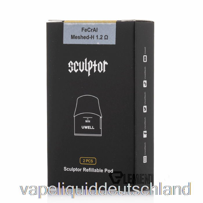 Uwell Sculptor Ersatzkapseln 1,6 Ml Nachfüllbare Kapseln Vape Deutschland